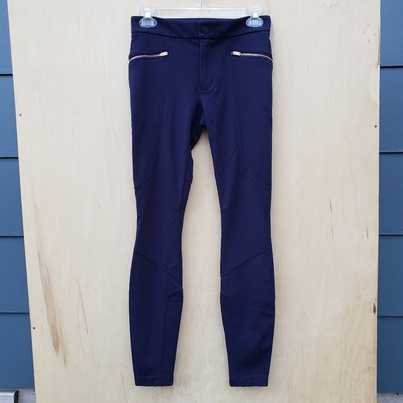 ATHLETA Ponte Moto Pants Navy Blue - Size 0 - Picture 4 of 15